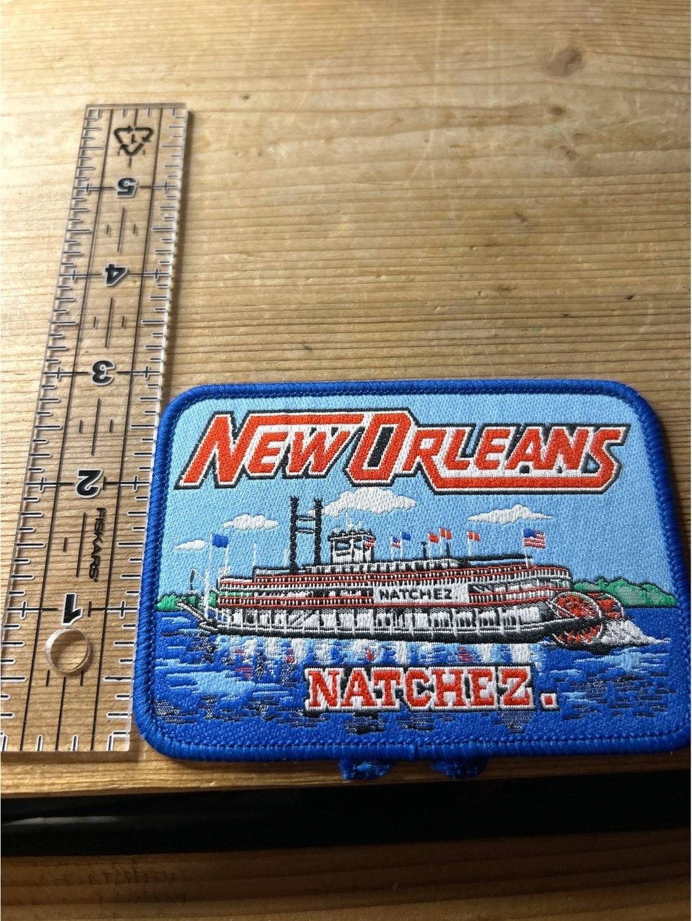 New Orleans Natchez Souvenir Patch with Steamboat Design